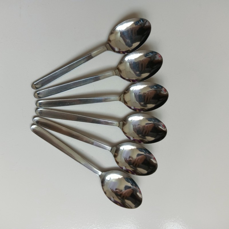 Picture of Rosy 24 pcs Stainless steel Tea and fork spoon silver for kitchen 15cm long best spoon for House, Kitchen, Travel, restaurant  etc-Silver