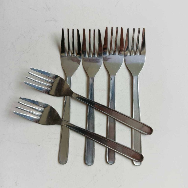 Picture of Sara 12 pcs Stainless steel Fork spoon silver for kitchen 14cm long best spoon for House, Kitchen, Travel, restaurant  etc-Silver