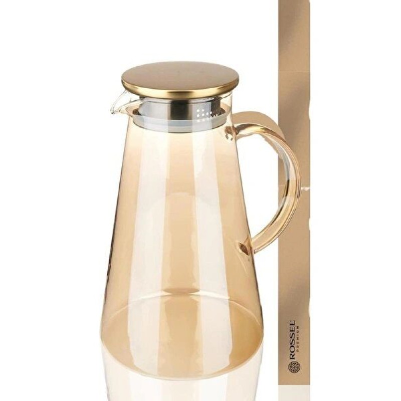 Picture of 1 pcs GPH28HA golden color,1 PCS HEAT-RESISTANT GLASS JUG, GPH28HA, 1900 ML Golden color-Gold