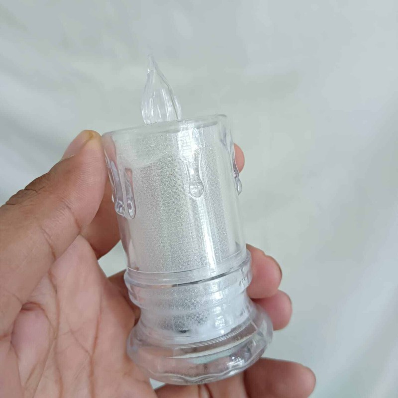 Picture of "LED Crystal Tea Light - 9cm Multi-Color ABS Plastic for Ramadan Decorations, Weddings, and Birthday Parties | Ideal for Table and Room Lighting"-Multicolor