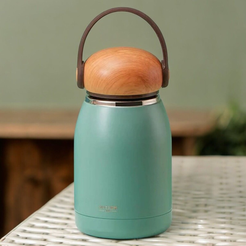 Picture of Portable Green Thermal Cup, 300ml Vacuum Flask, 304 Stainless Steel Insulated Coffee Mug-Green
