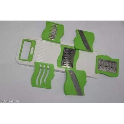 Picture of 6 in 1 multipurpose slicer & grater vegetable & fruit slicer, potato chips cutter-White