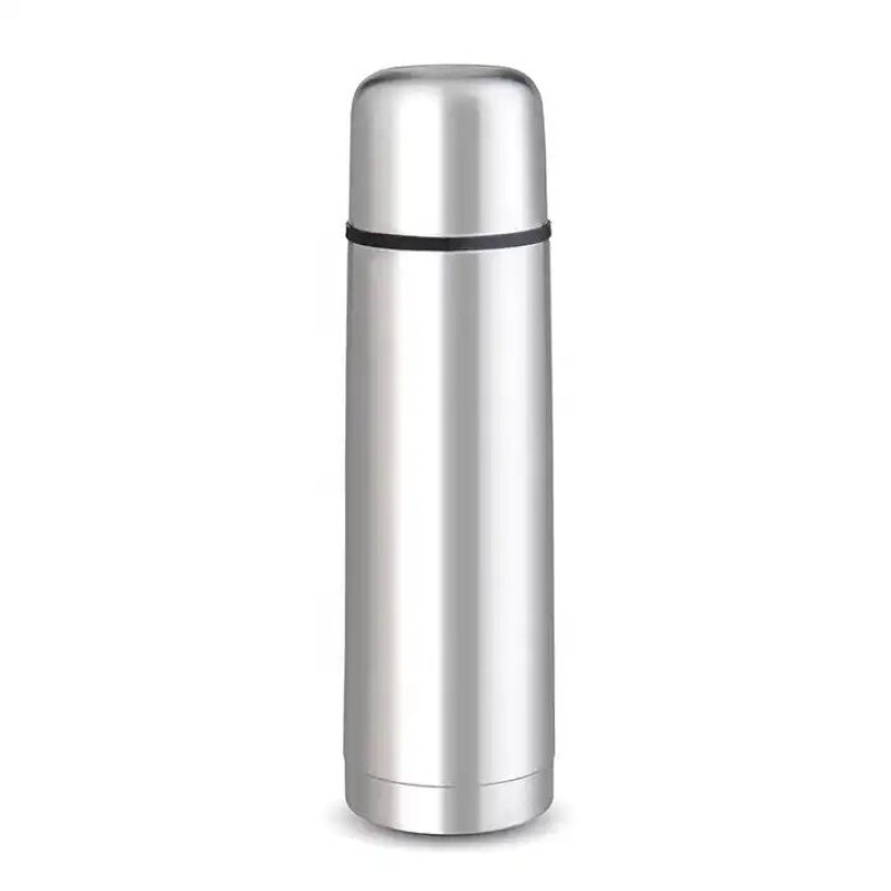 Picture of Stainless steel 1000ml Bullet Vacuum Thermos Flask hot and cool with a cleaning Brush-Silver