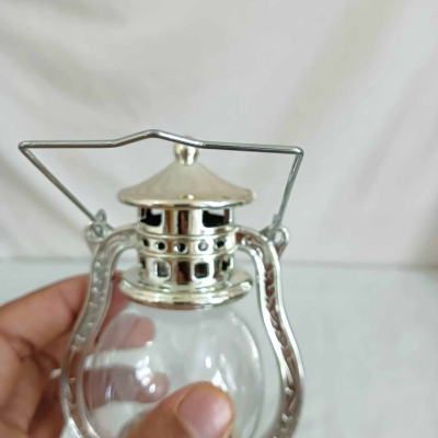 Picture of "Retro LED Lantern - 14.5cm Multi-Color for Outdoor Decor, Courtyard Garden, and Ramadan | Battery-Powered Hanging Light for Room Decoration"-Multicolor