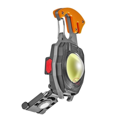 Picture of Mini Working COB LED Flashlight 3 Gear Rechargeable Keychain Light Lantern Portable Outdoor Camping Small Light Corkscrew-Multicolor