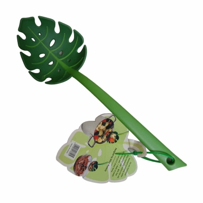 Picture of Multifunctional Green Monstera Leaf Colander - Long-Handled Spaghetti Slotted Spoon for Home Kitchen-Green