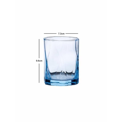 Picture of Deli Glass Tumbler in Blue Color (Set of 6pcs) 300ml JS5181-2B-Blue