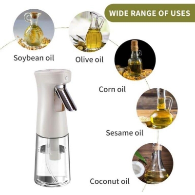 Picture of Oil Sprayer for Cooking, 8.2oz Glass Olive Oil Sprayer, Oil Spray Bottle, Kitchen Accessories for Air Fryer, Widely Used for Making Salad, Baking, Frying, BBQ (Green)-Multicolor