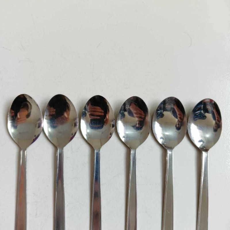 Picture of Sara 6 pcs Stainless steel Tea spoon silver for kitchen 14cm long best spoon for House, Kitchen, Travel, restaurant  etc-Silver