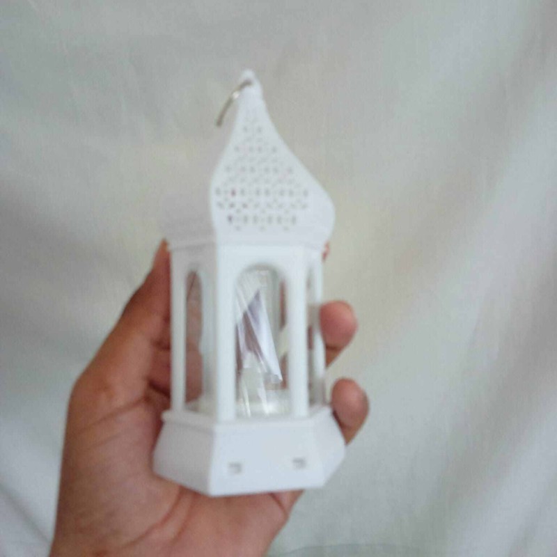 Picture of "14cm LED Ramadan Lantern - Multi-Color Morocco Wind Candle Lamp for Eid Mubarak and Islamic Party Decor | Battery-Powered ABS Plastic Decorative Light"-Multicolor