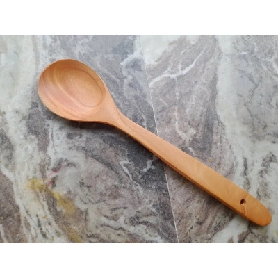 Picture of BROWN MAHOGINI WOOD SPOON / MAHOGINI WOOD LADLE / WOODEN CHAMMACH, For Home-Brown