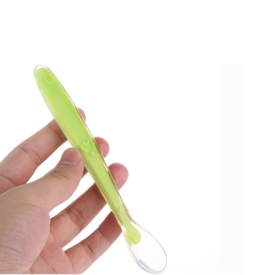 Picture of Baby Feeding Spoon Newborn Baby Soft Silicone Spoons Safety Utensils Patchwork Baby Children Tableware 1 pcs-Multicolor