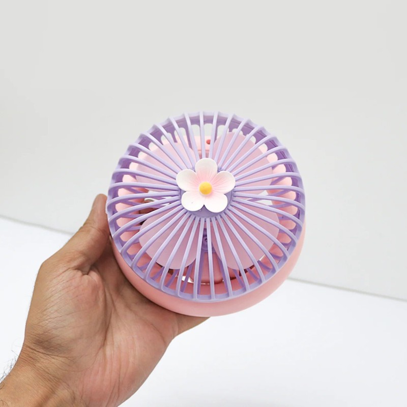Picture of 1 pcs round rechargeable USB Charging Foldable Fan-Multicolor