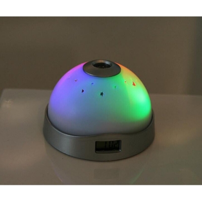 Picture of LED Starry Night Sky Projector 7 Colors Changing Projection Digital Alarm Clock LED Night Light Kids Gifts  toy-White