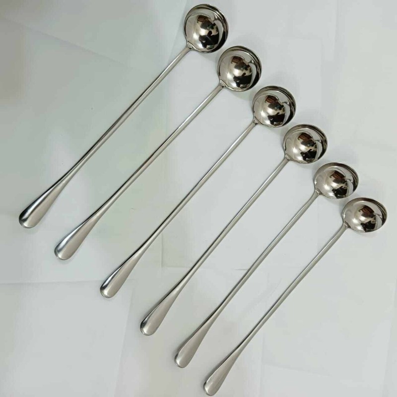 Picture of Lionel Long handle 3 pcs pickling spoon stainless steel silver color mirror polish spoon best for cutlery 23 cm long-Silver