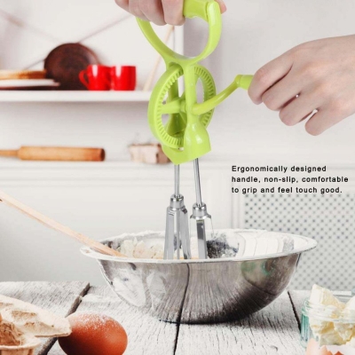 Picture of Hand Blender Hand Mixers Hand Blender, Egg Blender, Handheld Stainless Steel Cooking Baking for Home for Kitchen-Green