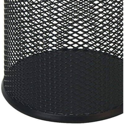 Picture of Black Metal Cylinder Desk Organizer (2 Pieces) - Multifunctional Pencil Holders, Durable & Fireproof, High-Temperature Resistant, Coated Finish, 9.5 x 8.5 cm, Perfect for Desk Organization-Black