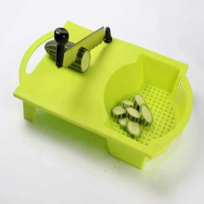 Picture of  Enterprise Chop & Wash 14 inch x 9.3 Plastic Chopping Board with Knife Multi Crusher Cutter Chopper

46%
off-Green