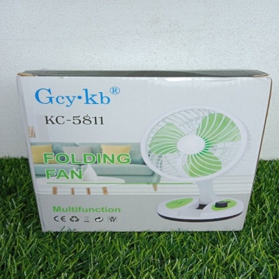 Picture of 1 PCS Multicolor Electricity Rechargeable Mini FOLDING Fan With LED Light KC- 5811-Multicolor
