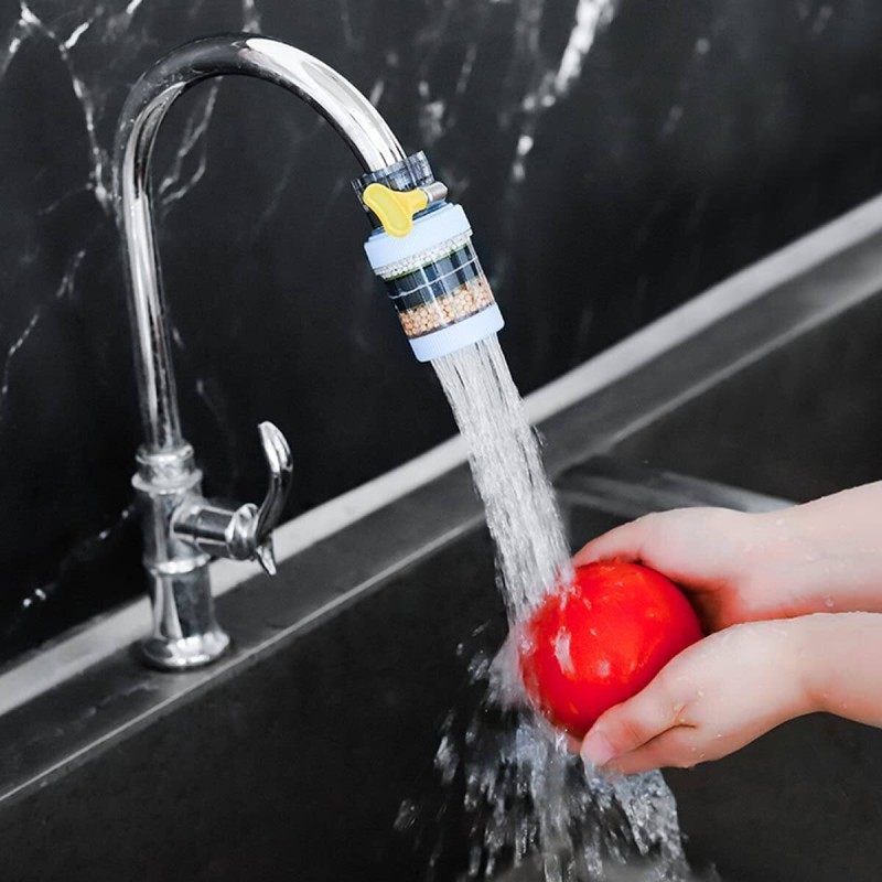 Picture of Portable Kitchen Faucet Water Filter - Six-Layer Activated Carbon Purifier (Multicolor)-Multicolor