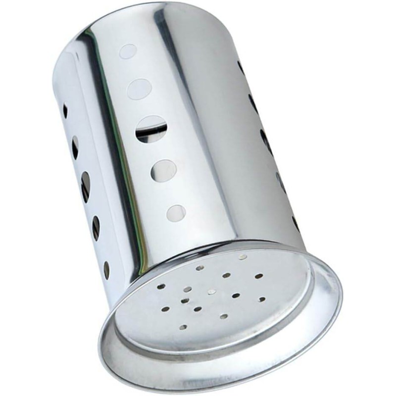 Picture of 1 pcs Stainless Steel Settling Cage Spoon Box Straw Durable Convenient Practical and Useful-Silver
