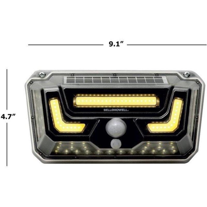 Picture of Bell and Howell Solar Bionic Light, Motion Activated Extra Bright Solar Powered LED Light, Weather Resistant - Peel and Stick or Hardware Included-Black