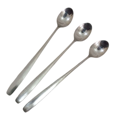 Picture of 3 pcs stainless steel long hundle pickling spoon silver colour 8 inch long-Silver