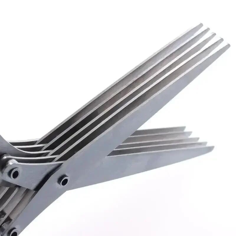 Picture of 1 pcs Muti-Layers Kitchen Scissors Stainless Steel Vegetable Cutter Scallion Herb Laver Spices cooking Tool Cut Kitchen Accessories-Multicolor
