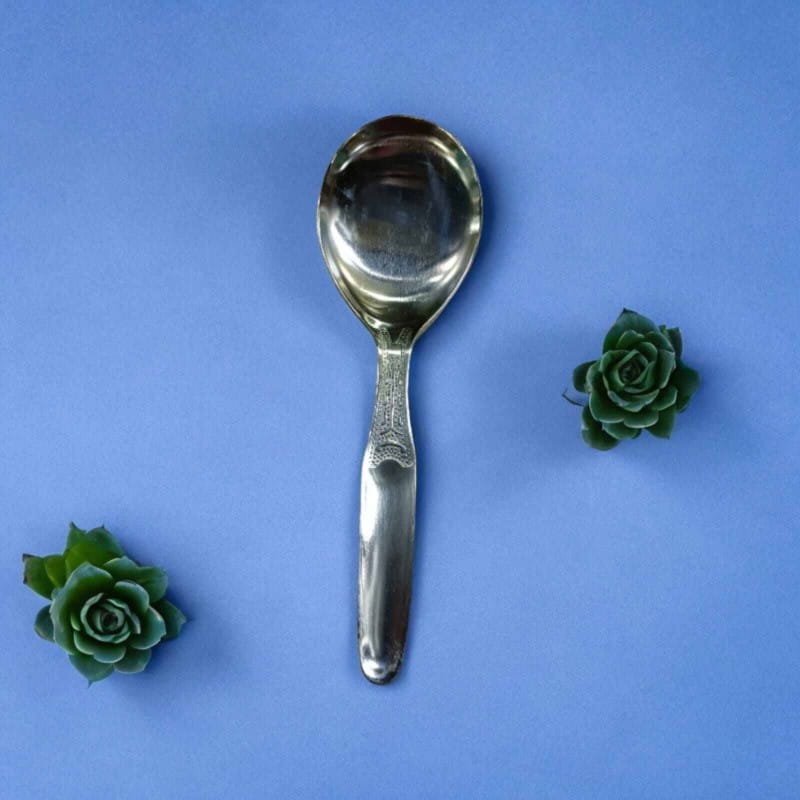 Picture of 1 pcs 22cm Stainless Steel Serving Spoon, Kitchen Tool, Silver Color-Silver