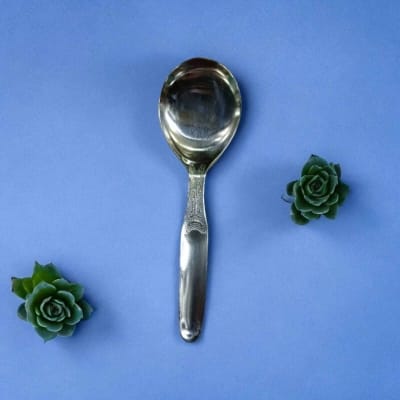 Picture of 1 pcs 22cm Stainless Steel Serving Spoon, Kitchen Tool, Silver Color-Silver