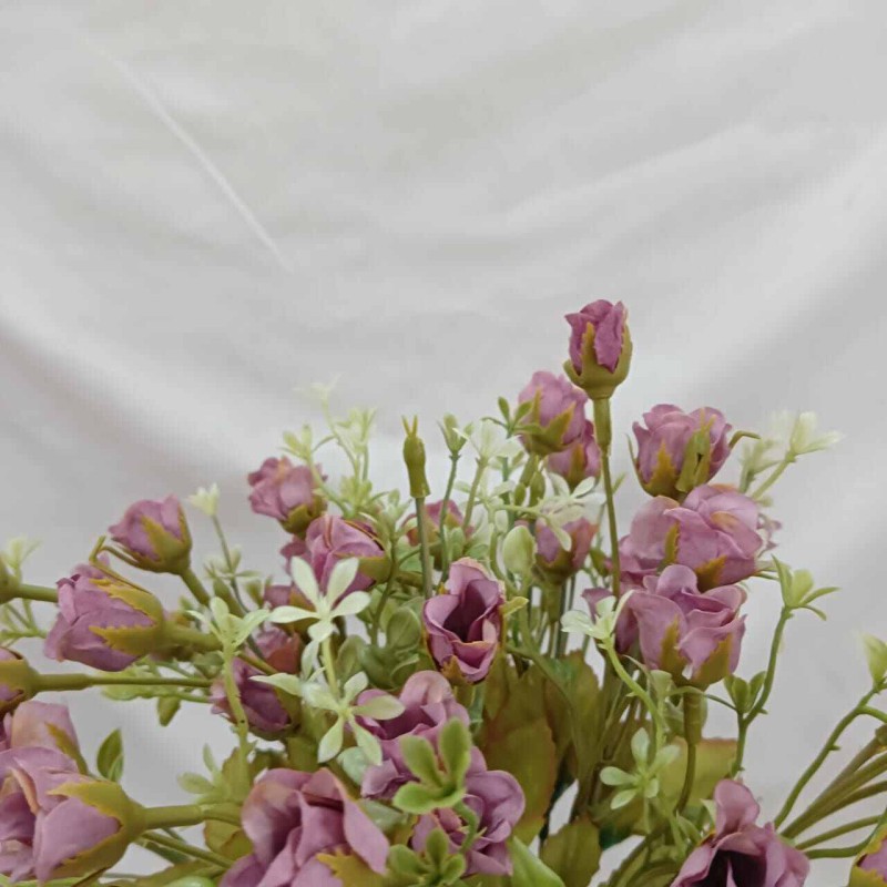 Picture of "Artificial Chrysanthemum Bunch with Silk Flowers, 25-28 Multicolor Blooms per Stick, 2 Sticks, 32x20 cm, Realistic Design for Home, Wedding, and Garden Décor, Made of Fabric and Plastic."-Multicolor