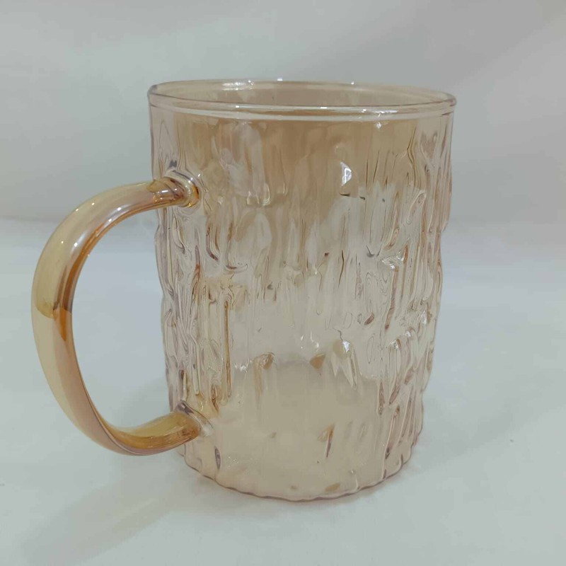 Picture of Hand made single wall glass tumblers coffee borosilicate glass coffee tea mug golden color-Gold