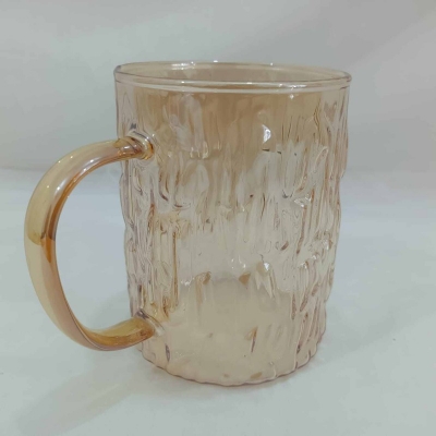 Picture of Hand made single wall glass tumblers coffee borosilicate glass coffee tea mug golden color-Gold