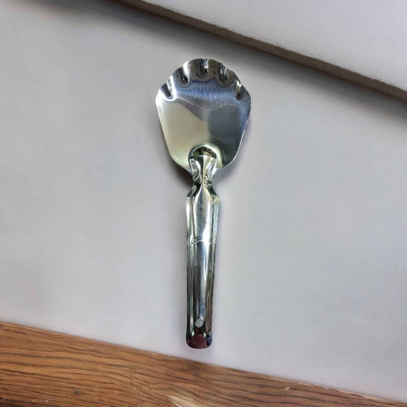 Picture of 23cm Stainless Steel Serving Spoon for Rice & Vegetables, Kitchen Tool in Silver-Silver