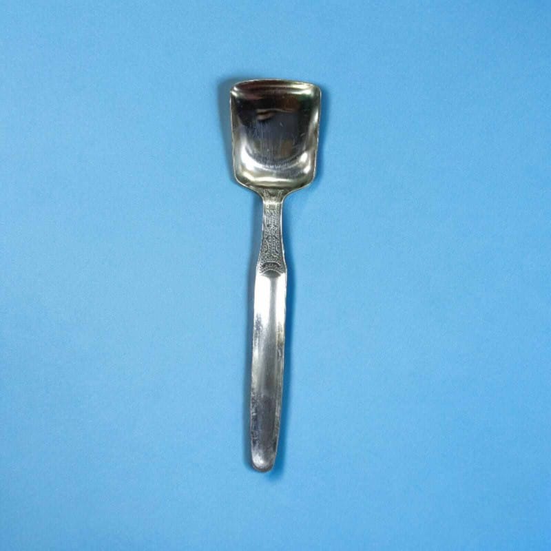 Picture of 1 pcs 22cm Square Shape Stainless Steel Serving Spoon, Silver Kitchen Tool-Silver