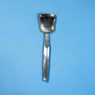 Picture of 1 pcs 22cm Square Shape Stainless Steel Serving Spoon, Silver Kitchen Tool-Silver