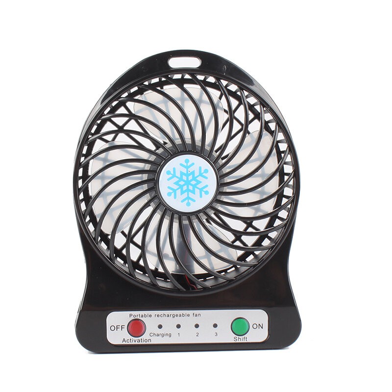 Picture of 1 pcs Portable Mini USB Fan Small Desk Pocket Handheld Air Rechargeable 18650 Battery Cooler 3-Gear Fan for Home office-Multicolor