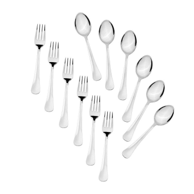 Picture of 12pcs Stainless Steel  Spoons Mini Coffee Teab & fork spoon 15cm-Silver