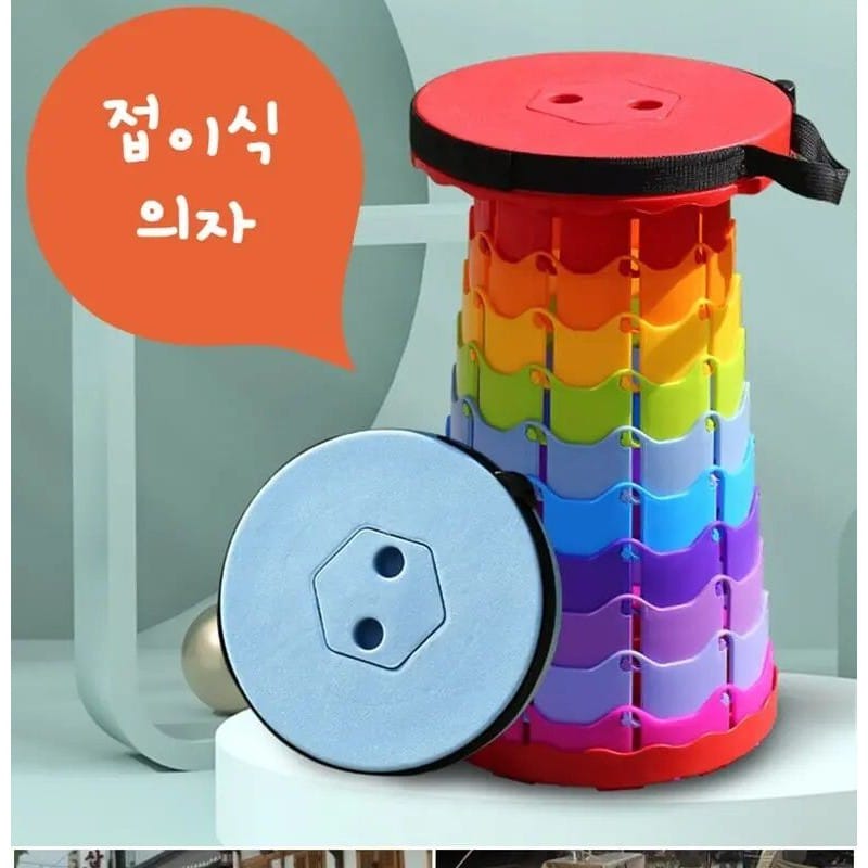Picture of 1 pcs Portable Chair Adjustable Retractable Folding Stool Colorful with Storage Bag Easy Carrying Suitable for Fishing, Traveling, Hiking-Multicolor