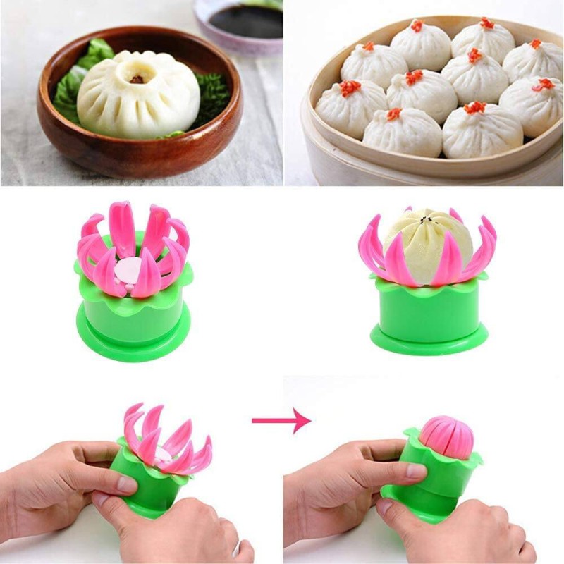 Picture of 2 In 1 Dumpling Maker Artifact -Portable Dumpling Wrappers Maker and Press Dumpling Skin Machine - Multi-function DIY Manual Empanada maker press Molds Set 1 pcs + 1 pcs momo maker-Multicolor