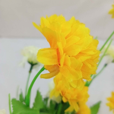 Picture of Multicolor Silk Artificial Flowers Stick, 20-28 Heads - 40cm Long, Ideal for Home and Restaurant Decor-Multicolor