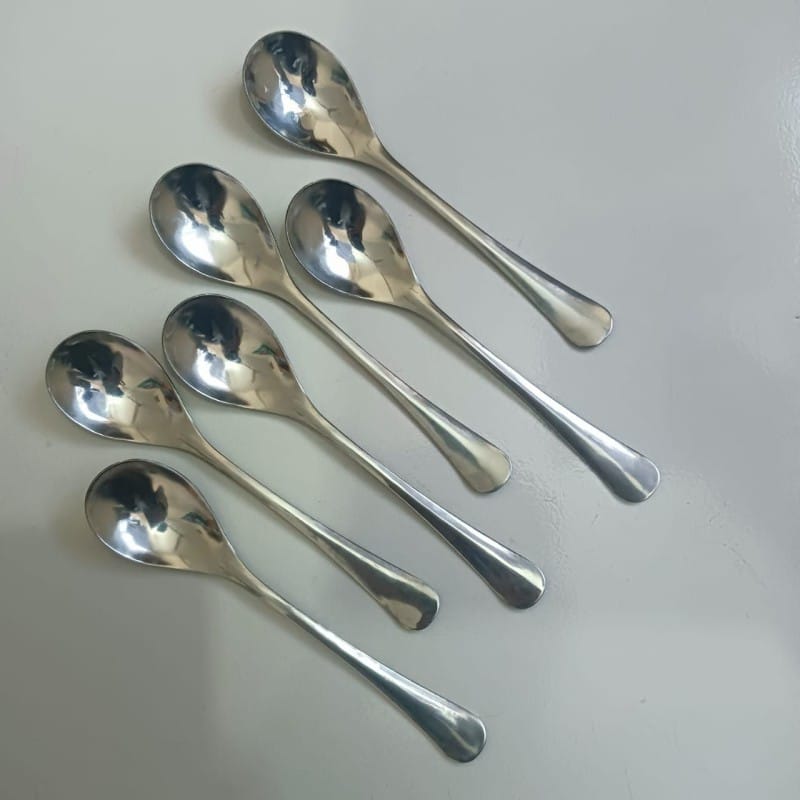 Picture of NOVA 6 pcs stainless steel long sup spoon 6 inches long silver colour-Silver