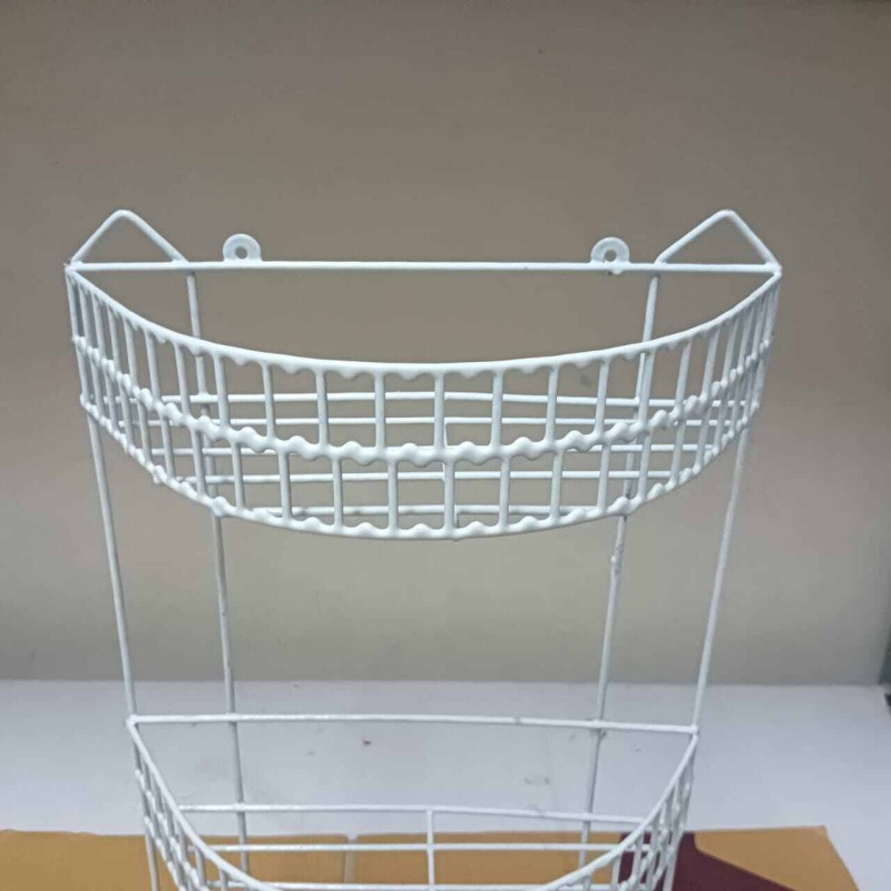 Picture of High-quality 3 level wall storage shelf white-White