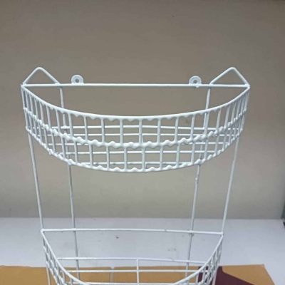 Picture of High-quality 3 level wall storage shelf white-White
