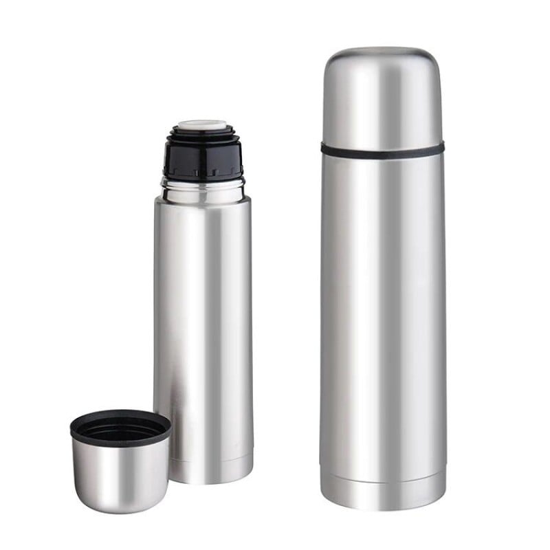 Picture of Silver color insulated vacuum flask stainless steel water bottle food warmer large capacity 750ml  termos coffee matte-Silver