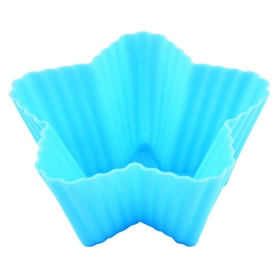 Picture of 6Pcs Star Silicone Mold Heart Cupcake Soap Silicone Cake Mold Muffin Baking Mold Tools Bakery Pastry Tools Bakeware Kitchen-Multicolor
