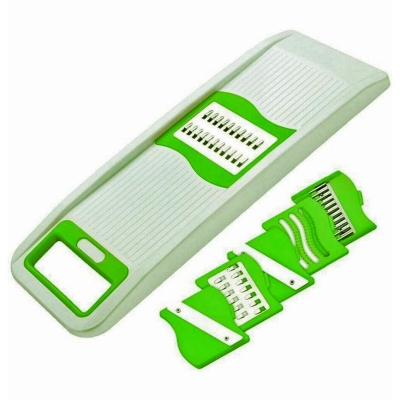 Picture of 6 in 1 multipurpose slicer & grater vegetable & fruit slicer, potato chips cutter-White