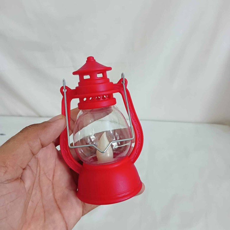 Picture of "12cm Halloween Retro LED Oil Lamp - Multi-Color ABS Plastic Lantern for Birthday Parties, Christmas Gifts, and Ramadan Decoration | Battery-Powered Table and Room Lighting"-Multicolor