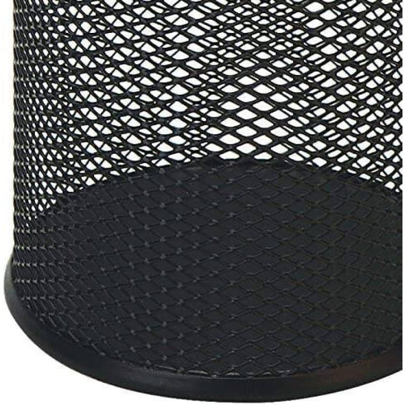 Picture of Black Metal Cylinder Desk Organizers (2 Pieces) - Multifunctional Pencil Holders, Durable & Fireproof, High-Temperature Resistant, Coated Finish, 9.5 x 8.5 cm, Large Capacity for Office & Student Desks-Black