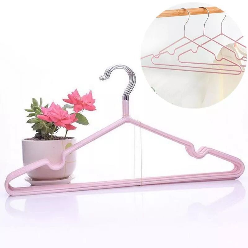 Picture of 10 pcs Coat Hanger Multifunctional Brate- Bold Home Dip Adult Seamless Clothes Hanger with Hanging Hook Non- Slip Dormitory (Multicolor)-Multicolor